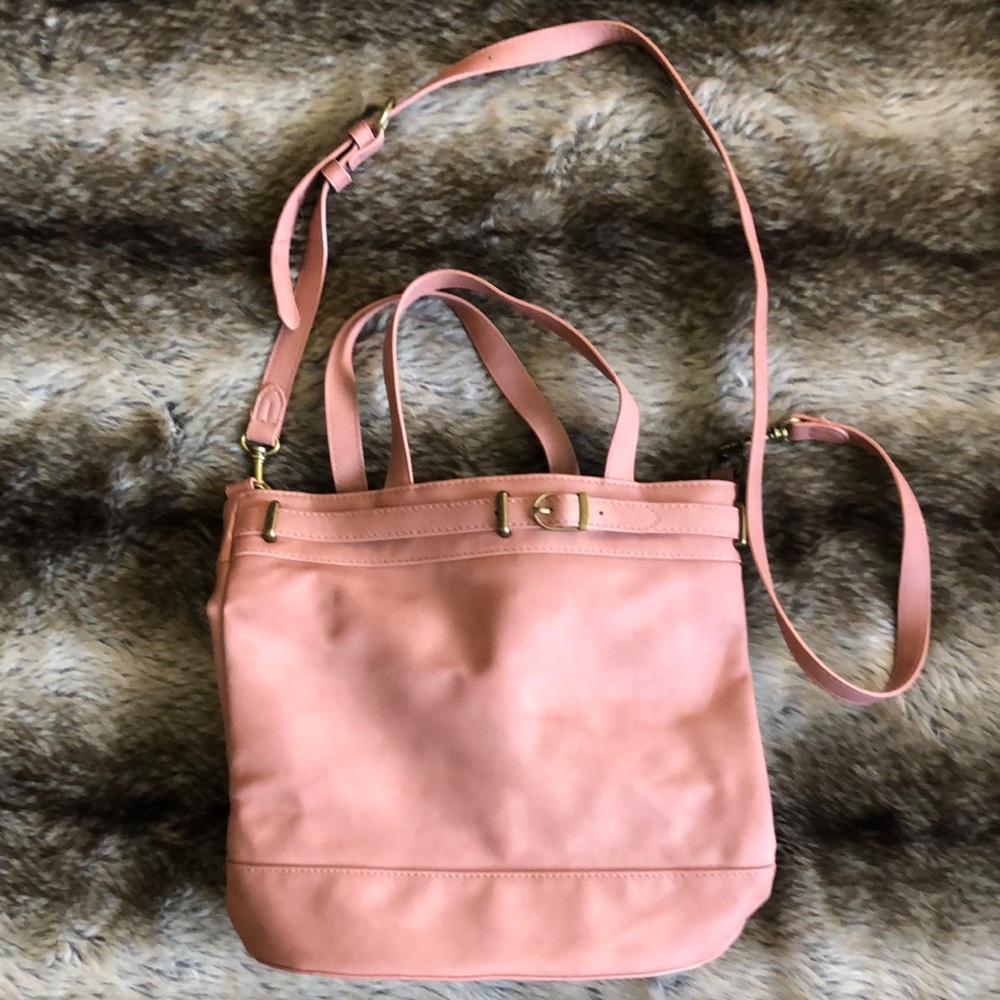 Leather crossbody full zip purse